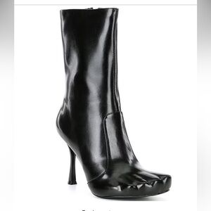 Jeffrey Campbell Visionary Toe Mid-Calf Black High Heel Boots